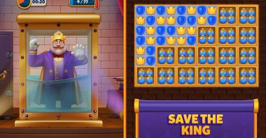 The Royal Match gameplay is seen in this photo available in the Google Play Store, Dec. 25, 2023. 