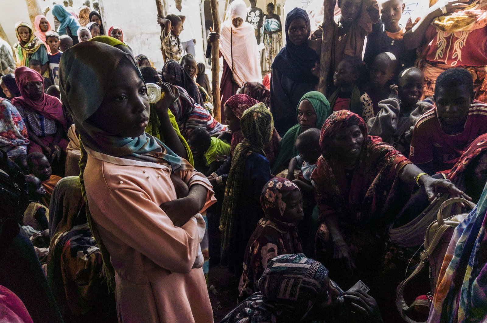 Civilians fleeing conflict in Sudan wait for asylum registration procedures at the U.N. High Commissioner, in Renk, South Sudan, Dec. 18, 2023. (AFP Photo)