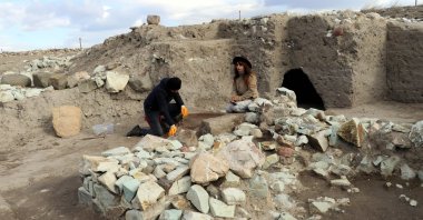 The excavation site of Oluz Mound (Oluz Höyük) in the district of Göynücek in Amasya, Türkiye, Dec. 26, 2023. (AA Photo)