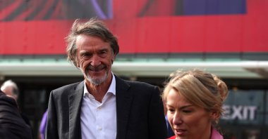 Sir Jim Ratcliffe (L) at Old Trafford, home of Manchester United, Manchester, U.K., May 17, 2023. (Getty Images Photo)