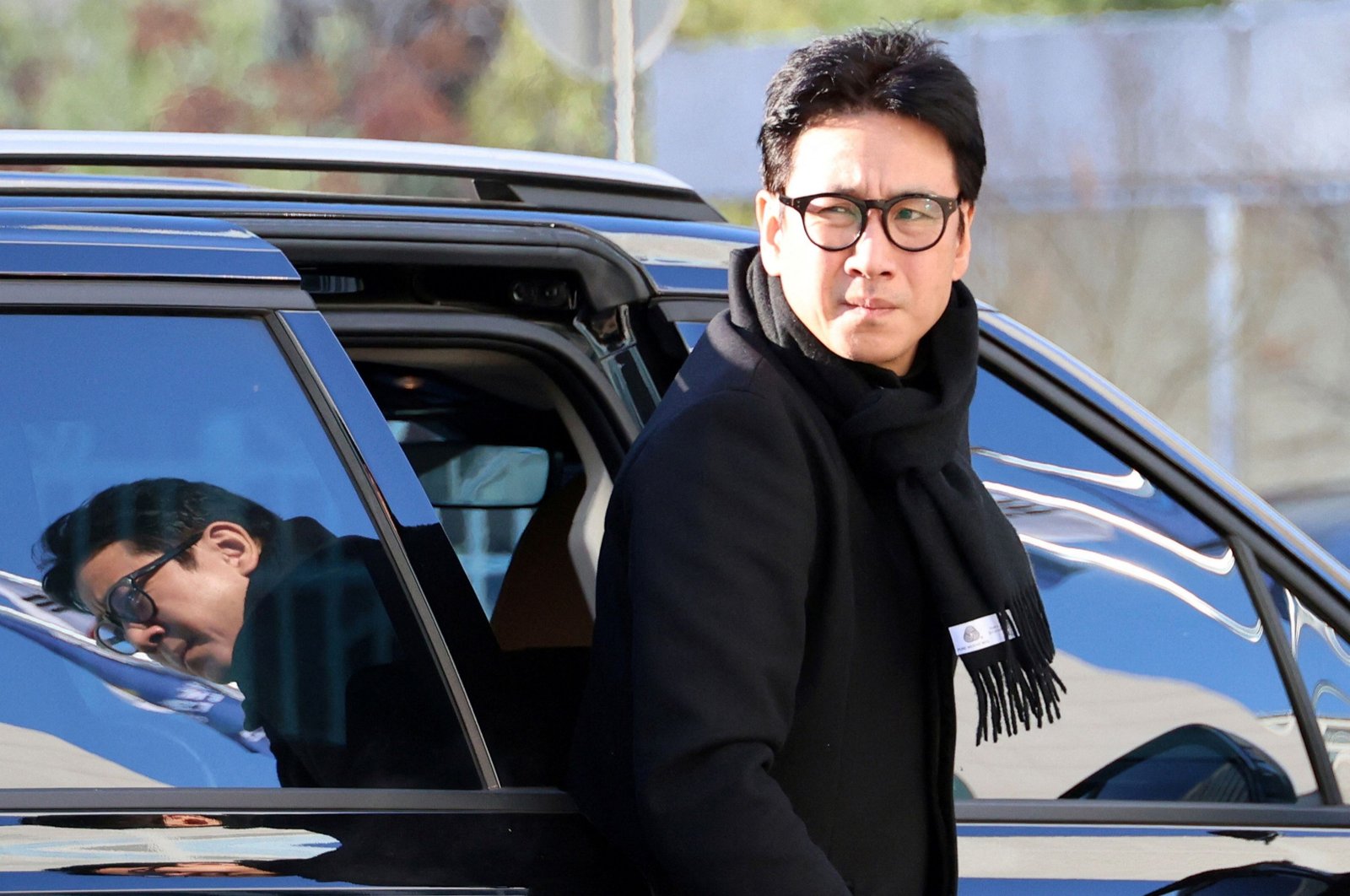 Lee Sun-kyun arriving at a police station in Incheon for his police questioning over his alleged use of marijuana and other psychoactive drugs, Incheon, South Korea, Dec. 23, 2023. (AFP Photo)