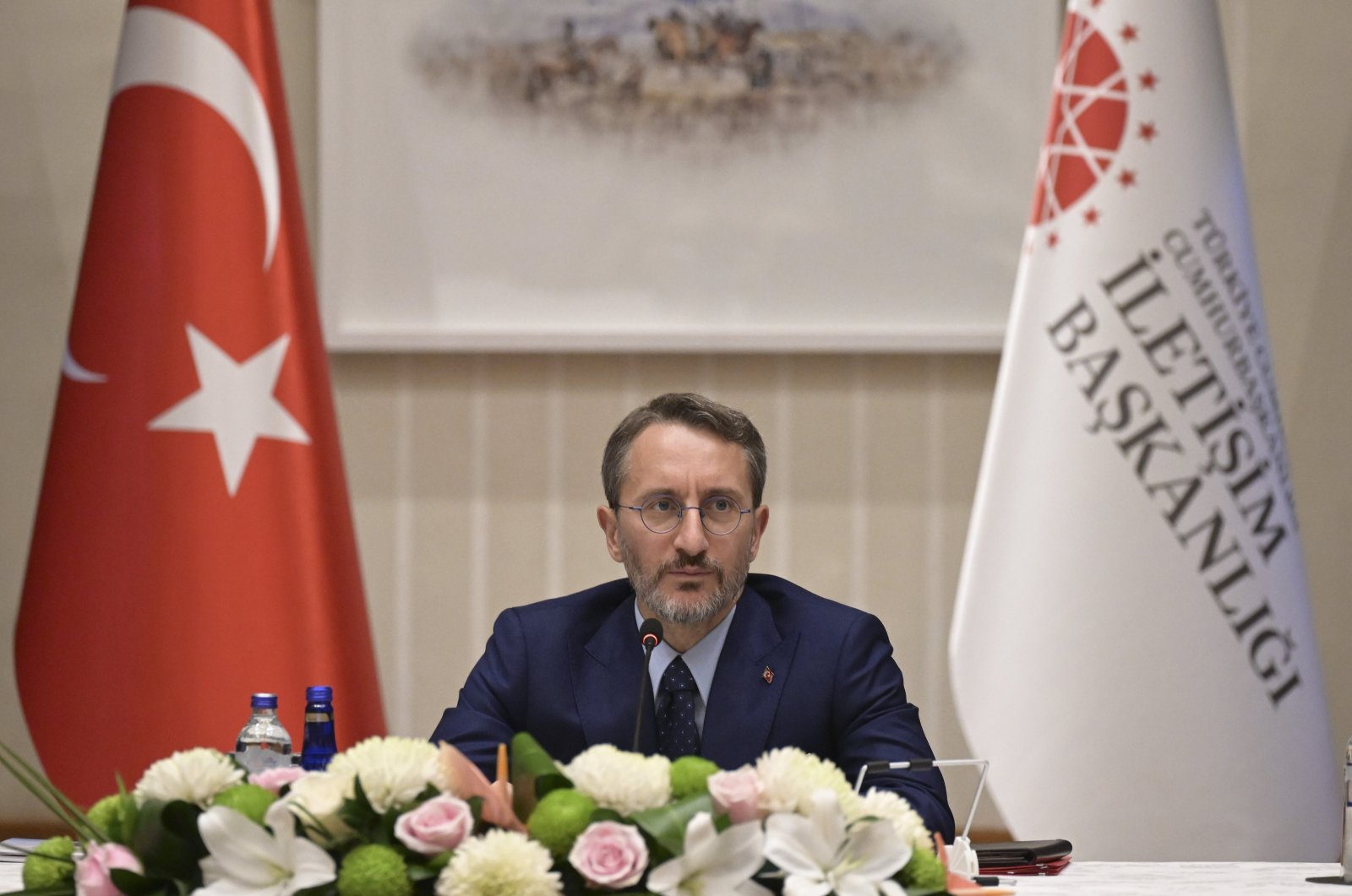 Presidential Communications Director Fahrettin Altun speaks at the Presidential Complex in Ankara, Dec. 21, 2023. (AA File Photo)