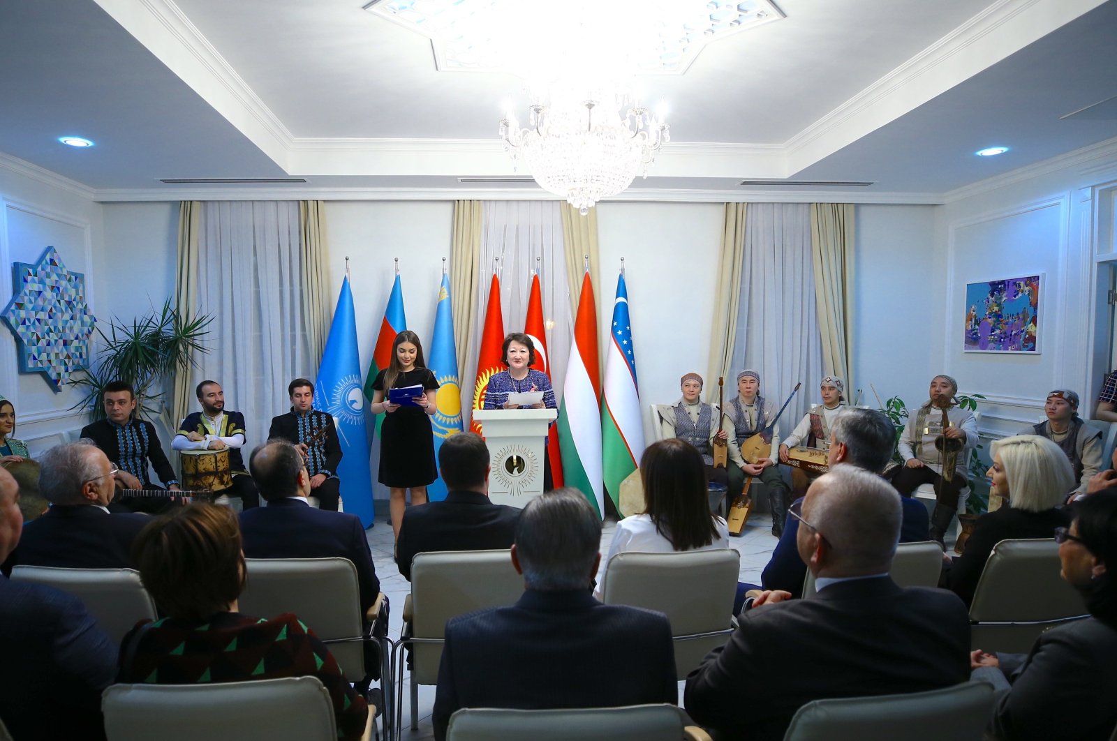 A reception was held at the International Turkic Culture and Heritage Foundation to mark the new year and International Solidarity Day of Azerbaijanis, Baku, Azerbaijan, Dec. 27, 2023. (AA Photo)