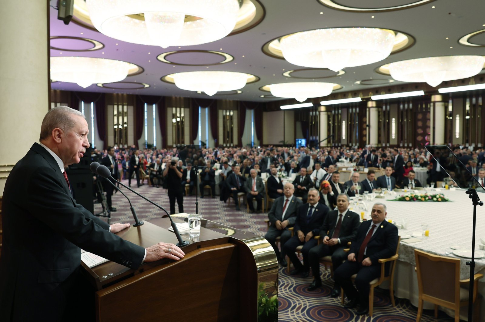 President Recep Tayyip Erdoğan speaks at the event, in the capital Ankara, Türkiye, Dec. 28, 2023. (AA Photo)