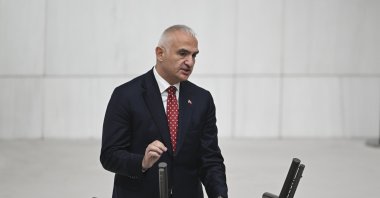 Culture and Tourism Minister Mehmet Nuri Ersoy delivers a speech, Ankara, Türkiye, Dec. 12, 2023. (AA Photo)