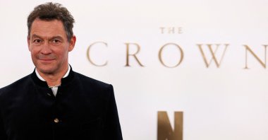 British actor Dominic West poses on the red carpet upon arrival to attend the Premiere of "The Crown" at the Royal Festival Hall, London, U.K. Dec. 5, 2023. (AFP Photo)