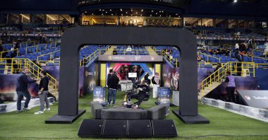 Al-Awwal Stadium ahead of Turkish Super Cup Final between Galatasaray and Fenerbahçe, Dec. 29, 2023. (DHA Photo)