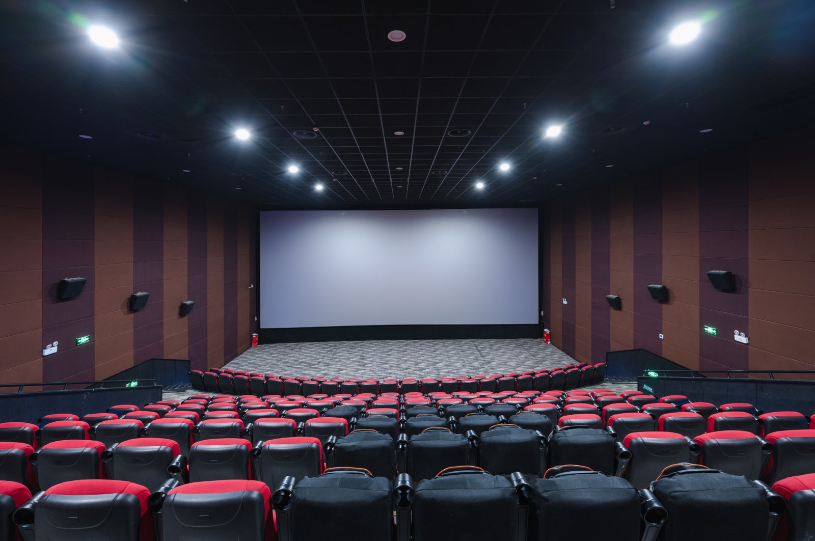 A big screen in the cinema theater. (Getty Images Photo)