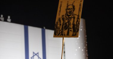 The Israelis organized a demonstration calling for Prime Minister Benjamin Netanyahu to resign and for early elections to be held, Tel Aviv, Israel, Dec. 30, 2023. (AA Photo)