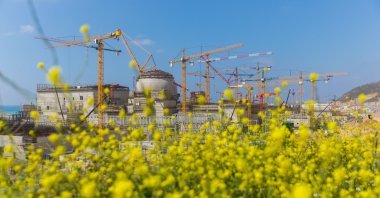 The Akkuyu Nuclear Power Plant construction site in southern Mersin province, Türkiye, Nov. 4, 2023. (AA Photo)