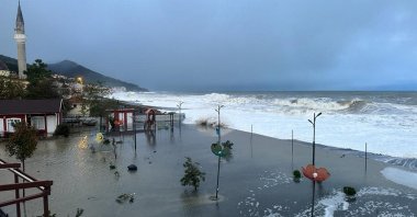 An aerial view of a flooded area in Kastamonu, northern Türkiye, Nov. 27, 2023. (AA Photo)
