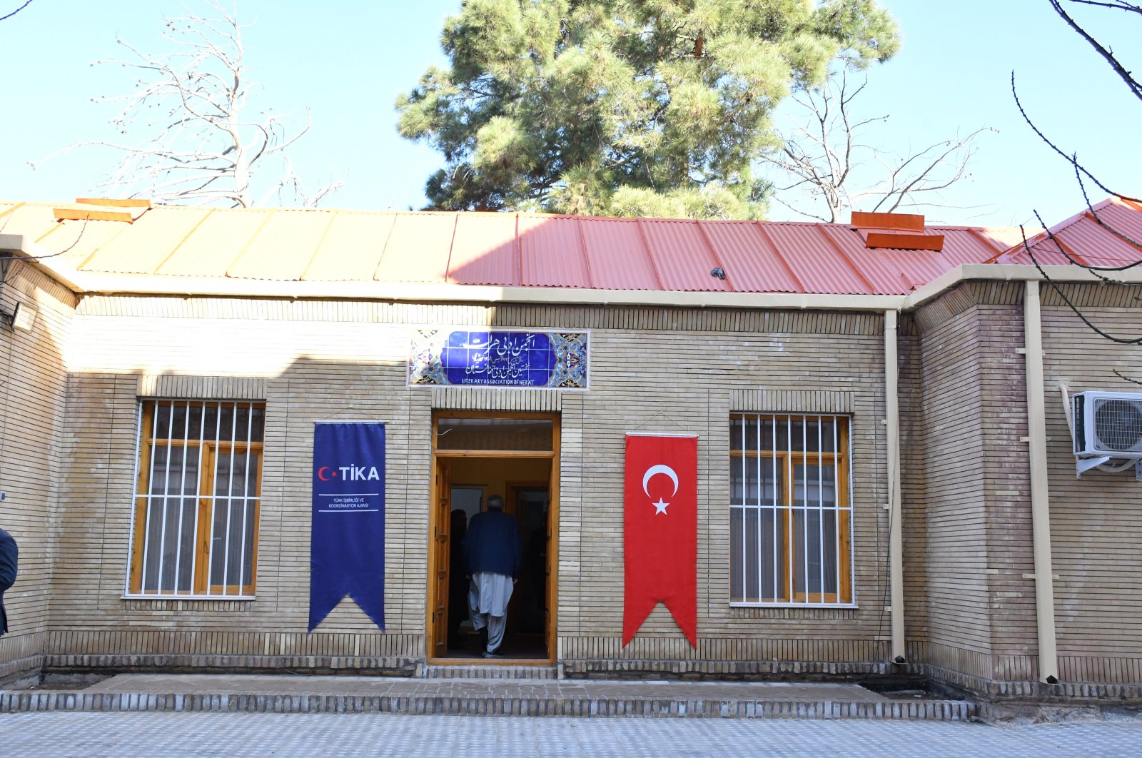 The exterior of Writers&#039; Union building after renovation, Herat, Afghanistan, Jan. 2, 2024. (AA Photo)