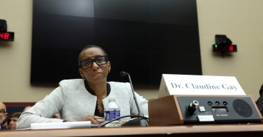 Harvard University President Claudine Gay testifies before the House Education and Workforce Committee, Washington, D.C., Dec. 5, 2023. (AFP Photo)