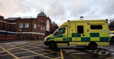 Ambulances arrive at the Emergency Department (A&E) of Whipps Cross Hospital in London, U.K., Jan. 2, 2024. (EPA Photo)