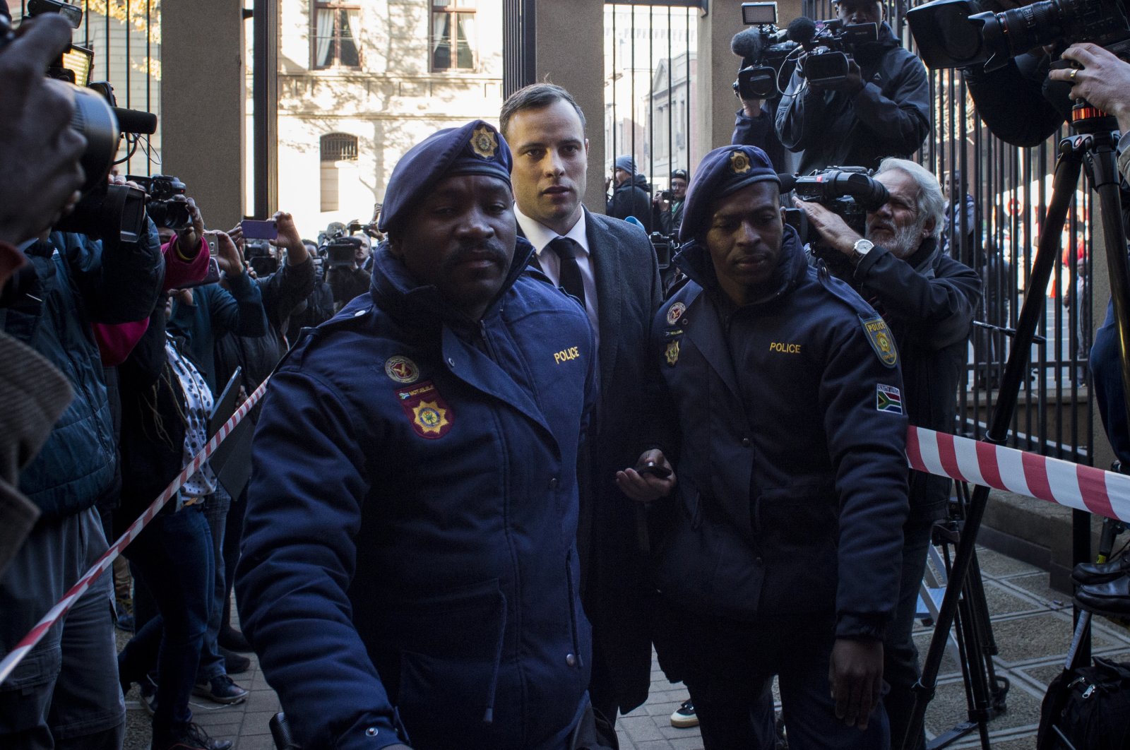 Oscar Pistorius arrives at the North Gauteng High Court, Pretoria, South Africa, July 6, 2016. (Getty Images Photo)