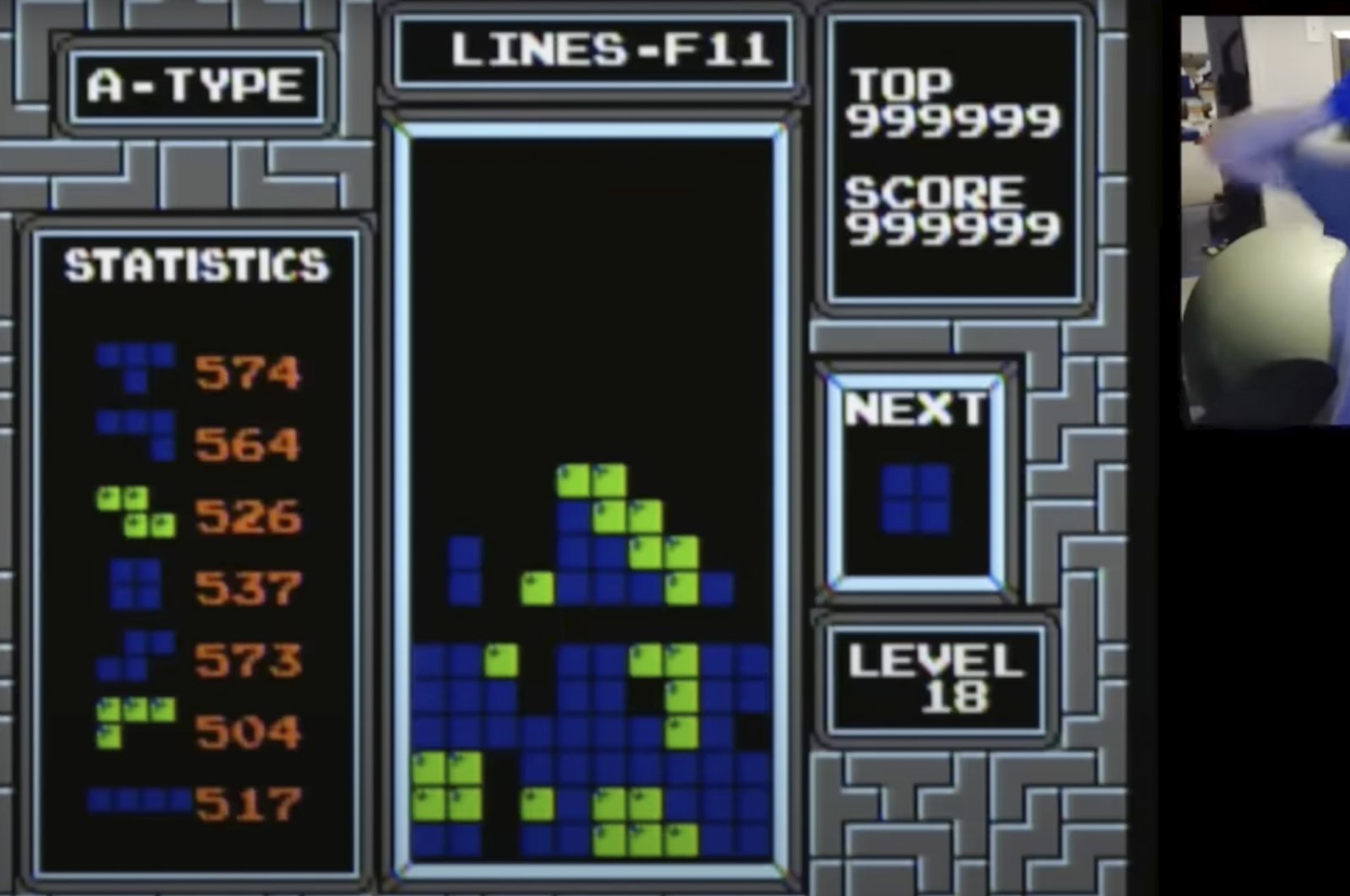 In this image taken from video, a 13-year-old player named Willis Gibson reacts after playing a game of Tetris. Gibson in late December became the first player to officially &quot;beat” the original Nintendo version of the game. (AP Photo)