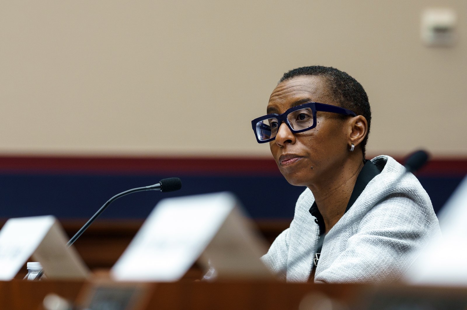 Then Harvard University President Claudine Gay testifies before a House committee, Washington, D.C., U.S., Dec. 5, 2023. (EPA Photo)