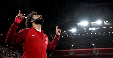 Liverpool's Mohamed Salah during the Premier League match against Newcastle United at Anfield, Liverpool, U.K., Jan. 1, 2024. (Getty Images Photo)