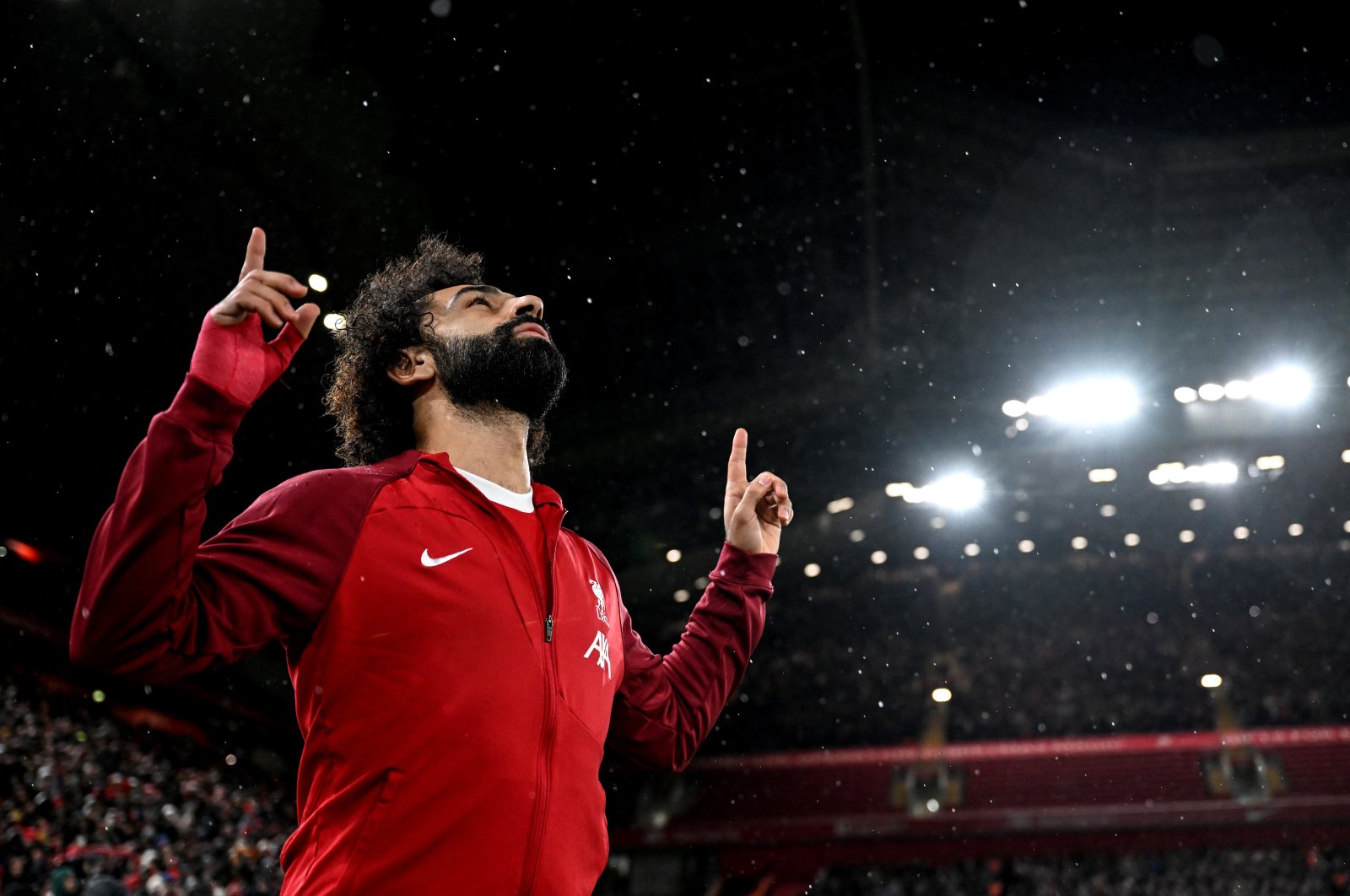 Liverpool&#039;s Mohamed Salah during the Premier League match against Newcastle United at Anfield, Liverpool, U.K., Jan. 1, 2024. (Getty Images Photo)