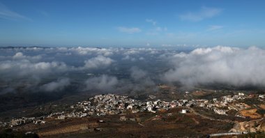 A general view shows the Upper Galilee and the south of Lebanon in the background, as seen from northern Israel, Jan. 6, 2024. (EPA Photo)