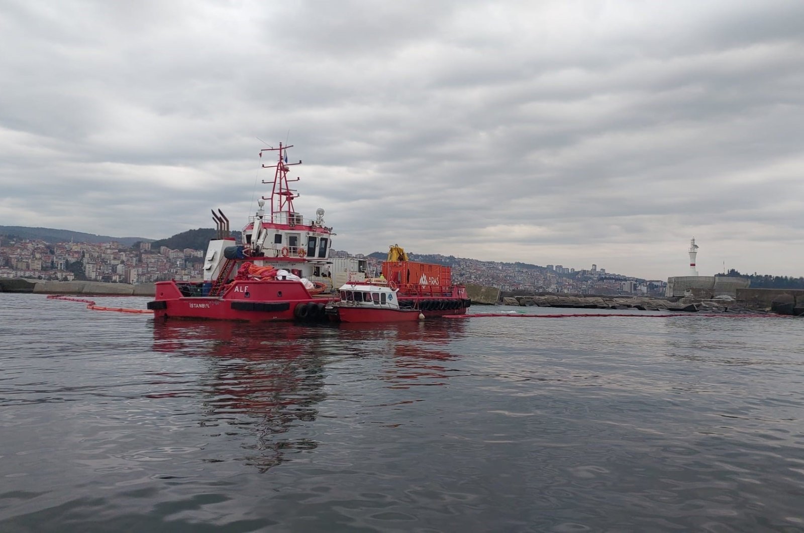 The Turkish-flagged dry cargo ship Kafkametler sailing on the Black Sea, Zonguldak, Türkiye, Jan. 5, 2024. (IHA Photo)
