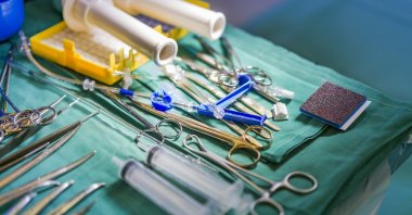 Surgery instruments are seen at a hospital, Jan. 9, 2023. (Getty Images)