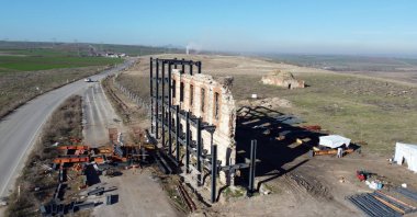 Restoration works continue in Edirne Central Military Hospital, Edirne, Türkiye, Jan. 9, 2023. (DHA Photo)