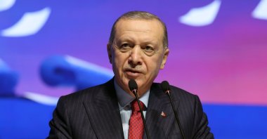 President Recep Tayyip Erdoğan delivers a speech in Istanbul, Türkiye, Dec. 30, 2023. (AA Photo)