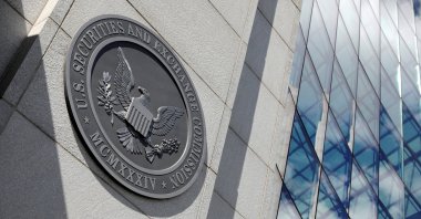 The seal of the U.S. Securities and Exchange Commission (SEC) is seen at their headquarters in Washington, D.C., U.S., May 12, 2021. (Reuters Photo)