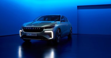 The Togg T10F, the new model of Türkiye&#039;s first domestic car brand Togg unveiled during the Consumer Electronics Show (CES) in Las Vegas, U.S., Jan. 9, 2024. (AA Photo)
