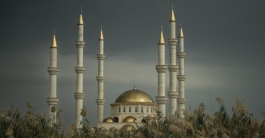 The exterior view of Dr. Suat Günsel Mosque, Turkish Republic of Northern Cyprus (TRNC), Jan. 11, 2024. (DHA Photo)
