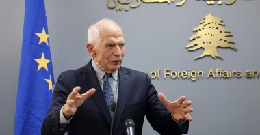 Josep Borrell, high representative of the European Union for Foreign Affairs and Security Policy, speaks at a joint news conference with Lebanon's foreign minister following their meeting in Beirut, Lebanon, Jan. 6, 2024. (AFP Photo)