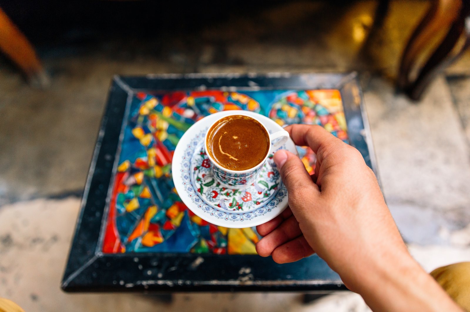 Man drinking Turkish coffee, Istanbul, Türkiye, Jan. 11, 2024. (Getty Images)