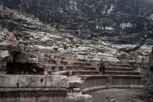 Zile Castle&#039;s excavation reveals a 3,000-year-old Roman theater, Tokat, Türkiye. (AA Photo)

