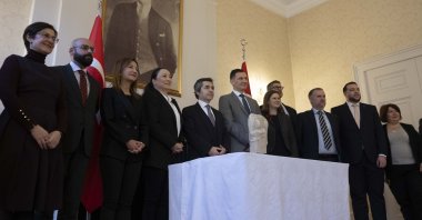 A sixth century B.C. marble torso of the Greek goddess Kore, traced back to Aydın&#039;s ancient city of Miletus, was discovered at a U.K. auction, London, U.K. Jan. 11, 2024. (AA Photo)