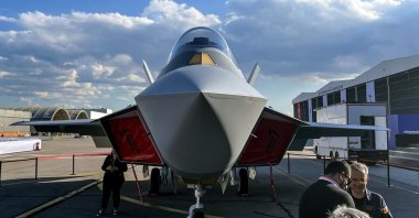 Türkiye's national combat aircraft, named Kaan, is seen in Ankara, Türkiye, May 2, 2023. (AA Photo)