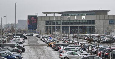 A view of the Tesla factory in Grunheide, Berlin, Germany, Jan. 12, 2024. (AP Photo)