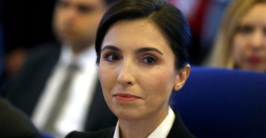 Central Bank of the Republic of Türkiye (CBRT) Governor Hafize Gaye Erkan attends the Planning and Budget Commission of the Parliament, in Ankara, Türkiye, Oct. 3, 2023. (AFP Photo)