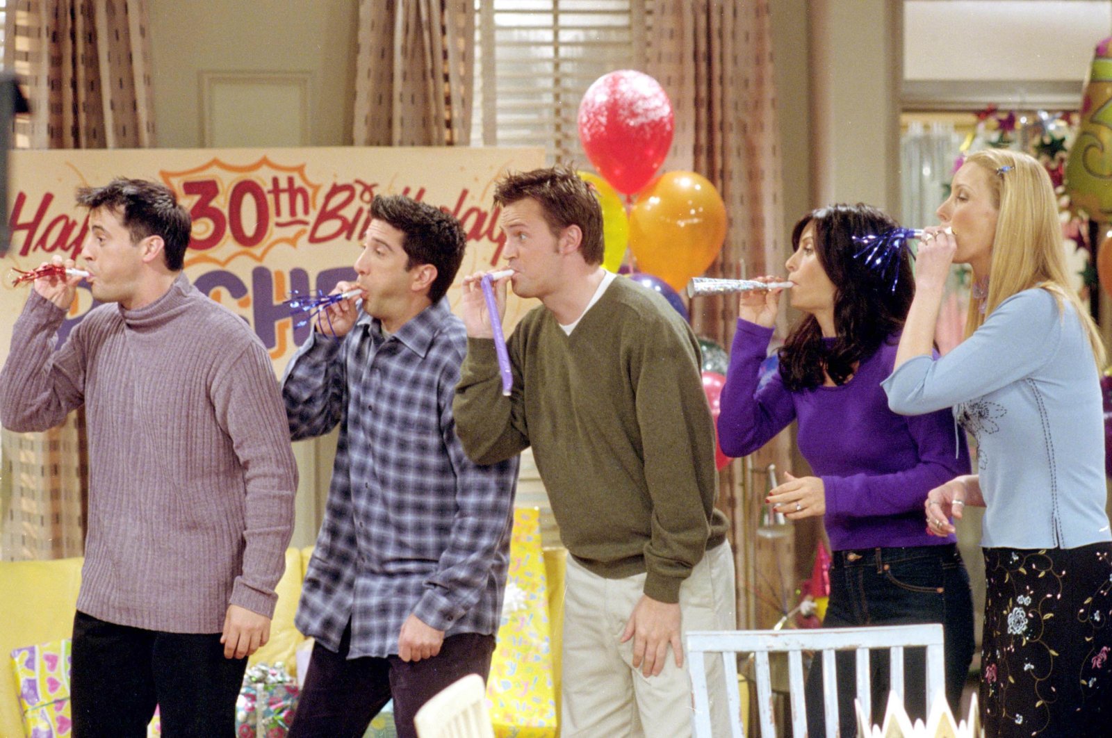 A scene from the episode &quot;The One Where They All Turn Thirty&quot; of the hit TV series &quot;Friends.&quot; (Getty Images Photo)