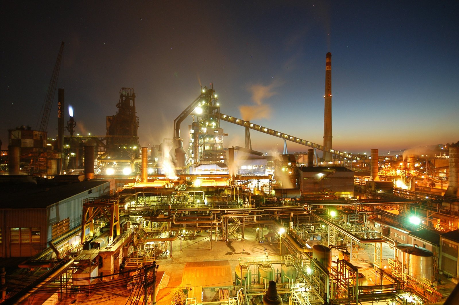 A view of Erdemir&#039;s Ereğli iron and steel plant, northern Türkiye, March 22, 2019. (Sabah Archive Photo)