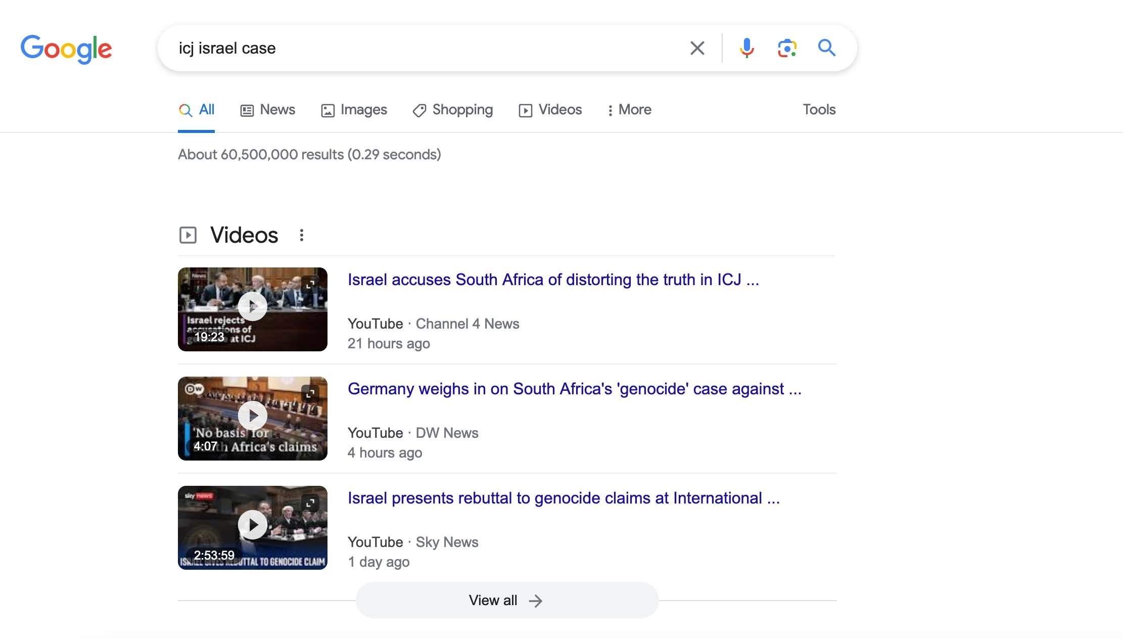 A screenshot shows search results on Google with an ad-blocker installed.