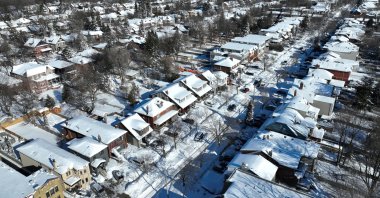 A residential neighborhood is covered in snow, in Toronto, Ontario, Canada, Jan. 18, 2022. (Reuters Photo)
