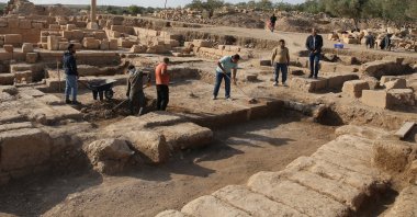 A 1,500-year-old drinking water channel is unearthed, Mardin, Türkiye, Jan. 15, 2024. (AA Photo)
