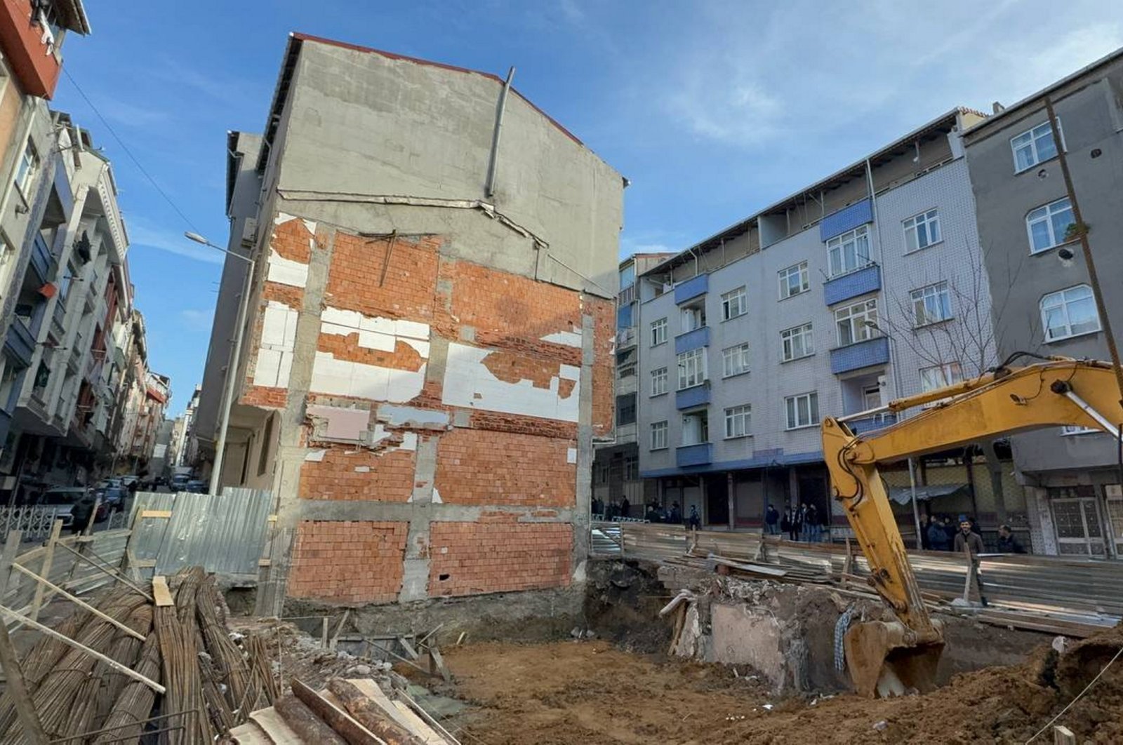 Construction work continues in Sultangazi, Istanbul, Türkiye, Jan. 15, 2024. (IHA Photo)