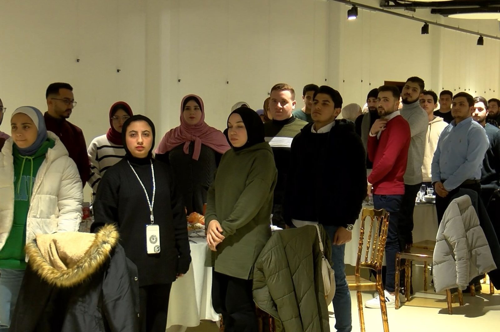 Palestinian students attend the event, in Istanbul, Türkiye, Jan. 14, 2024. (DHA Photo)