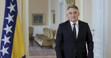 Bosnian Croat President Zeljko Komsic poses as he is interviewed by Anadolu Agency (AA) at the presidential complex in Sarajevo, Bosnia-Herzegovina, Jan 16, 2024. (AA Photo)