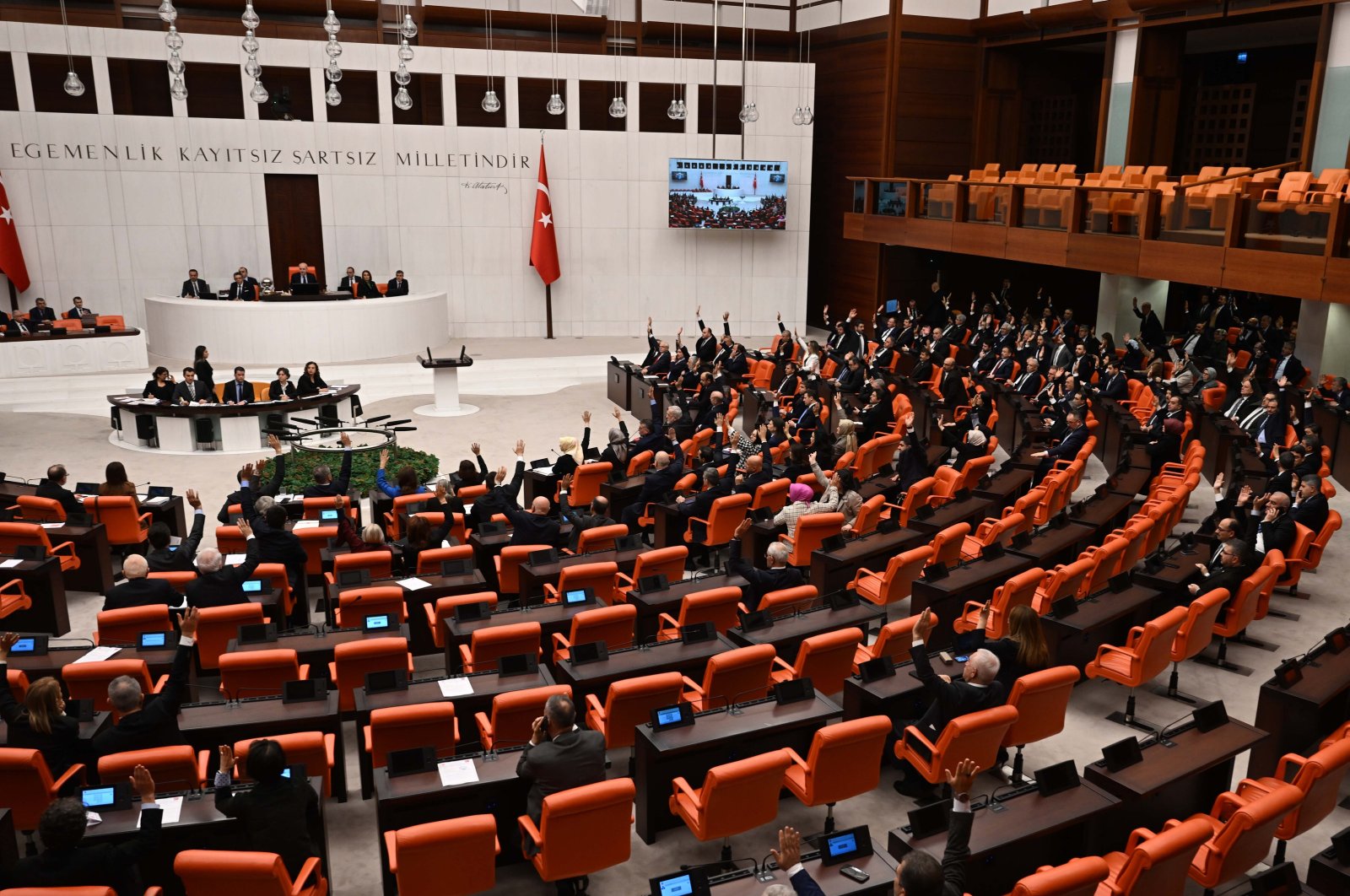 A view of the General Assembly of the Turkish Parliament, Tuesday, Jan. 16, 2024. (AA Photo)