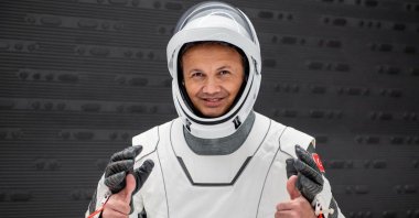 Türkiye&#039;s first space traveler Alper Gezeravcı completes his last "full rehearsals" before Ax-3 space mission launch. (AA Photo)