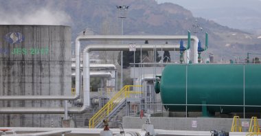 A geothermal facility in the province of Manisa, western Türkiye, Jan. 16, 2021. (AA Photo)