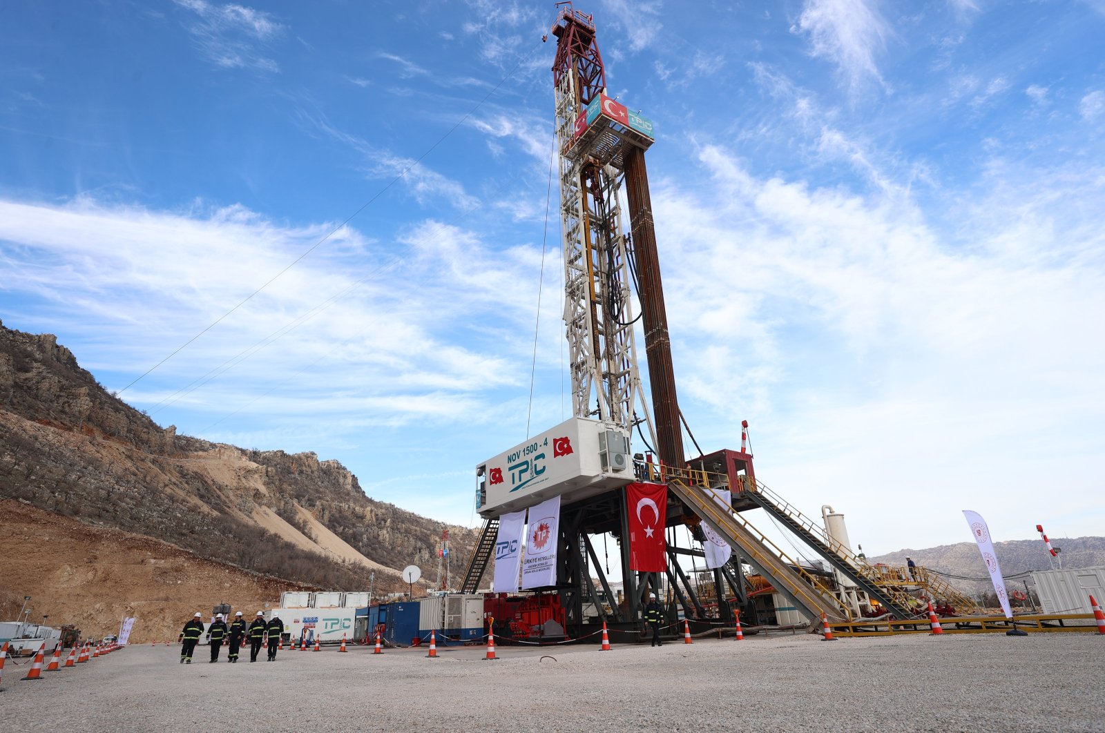 A view of the oil field in the Gabar region in Şırnak province, southeastern Türkiye, Dec. 31, 2023. (AA Photo)